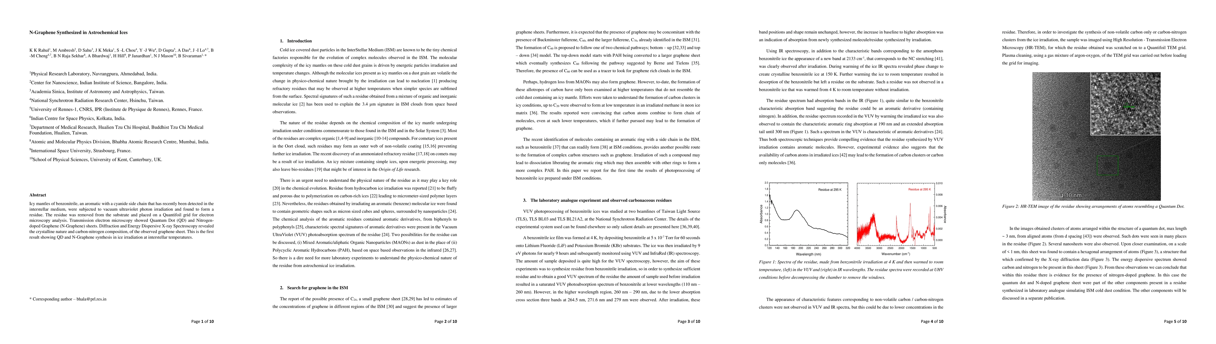 Thumbnail for N-Graphene Synthesized in Astrochemical Ices