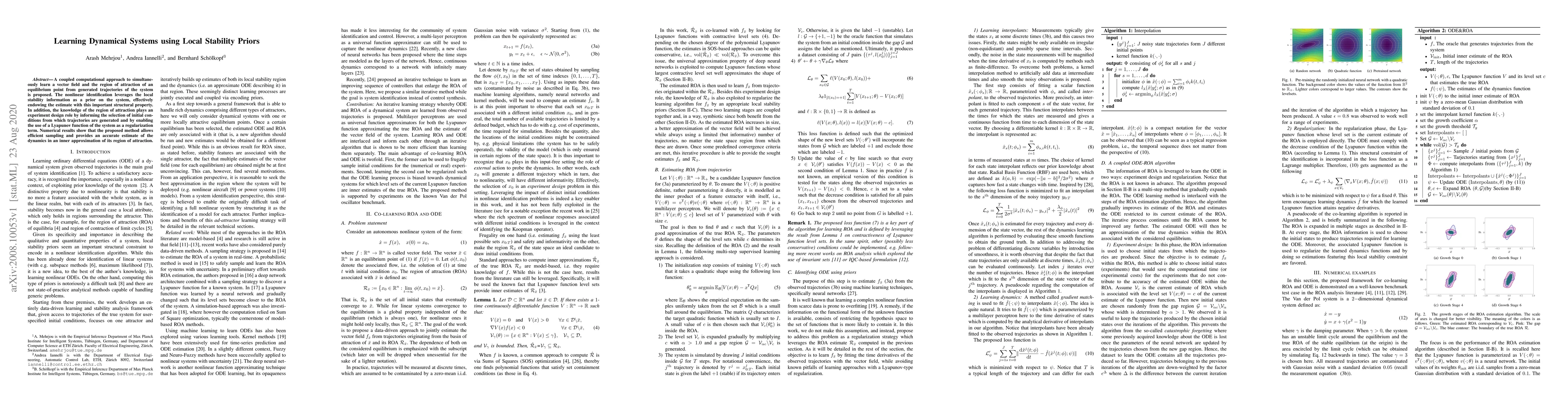 Thumbnail for Learning Dynamical Systems using Local Stability Priors