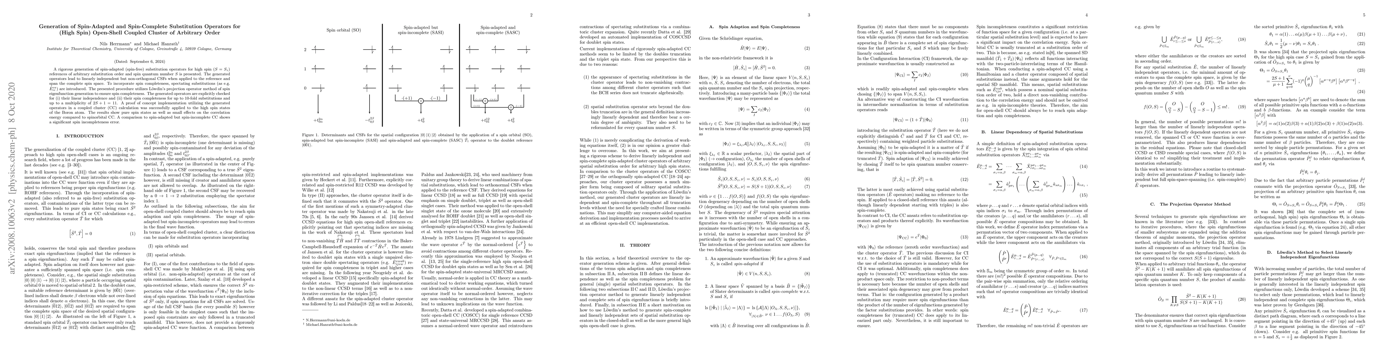 Thumbnail for Generation of Spin-Adapted and Spin-Complete Substitution Operators for
  (High-Spin) Open-Shell Coupled Cluster of Arbitrary Order