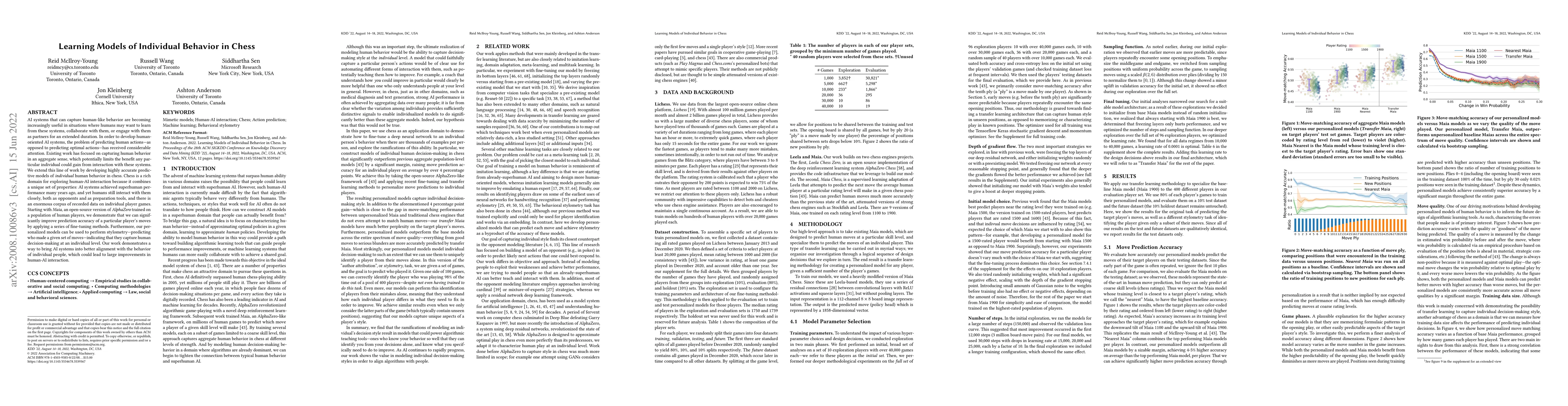 Thumbnail for Learning Models of Individual Behavior in Chess