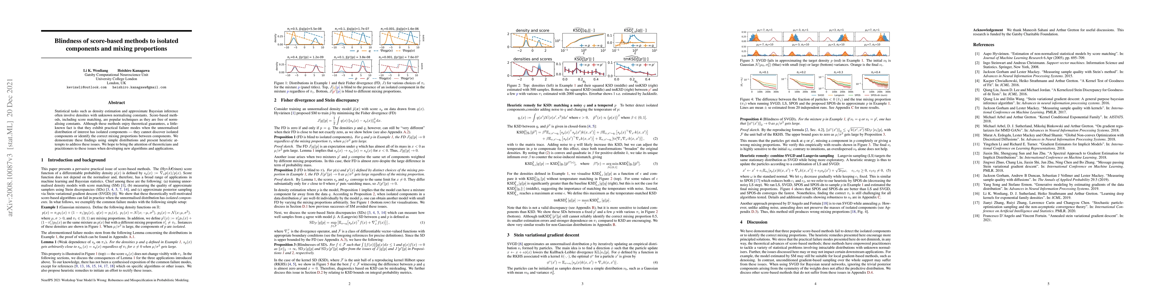 Thumbnail for Blindness of score-based methods to isolated components and mixing
  proportions