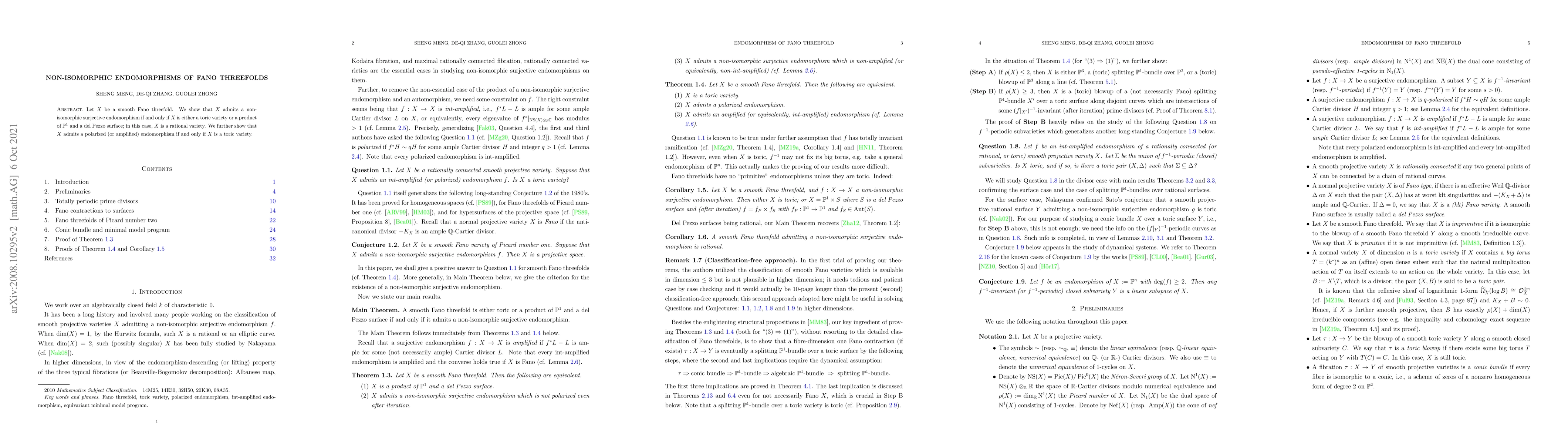 Thumbnail for Non-isomorphic endomorphisms of Fano threefolds