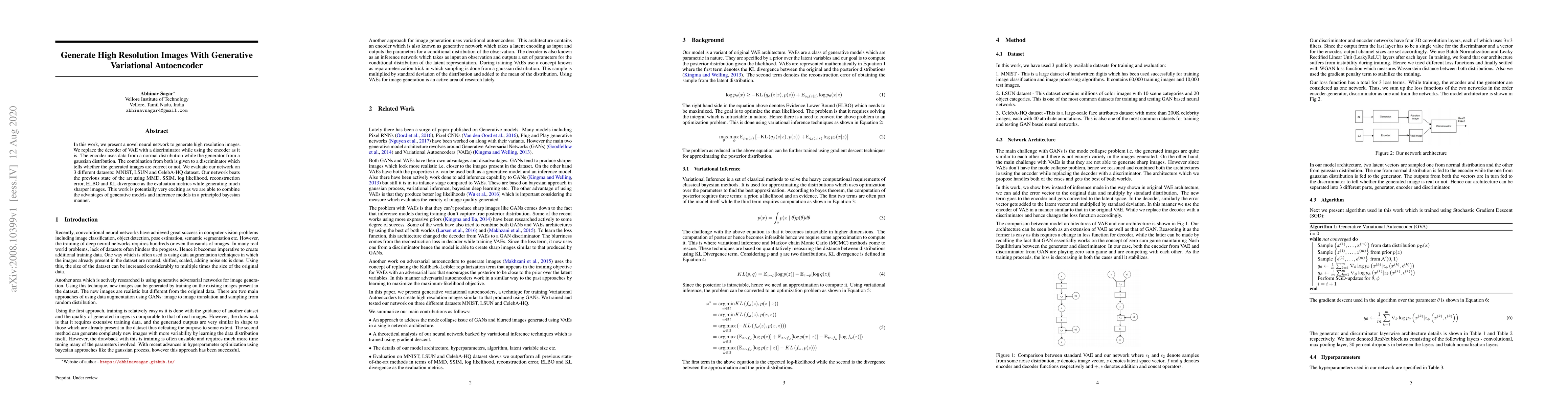 Thumbnail for Generate High Resolution Images With Generative Variational Autoencoder