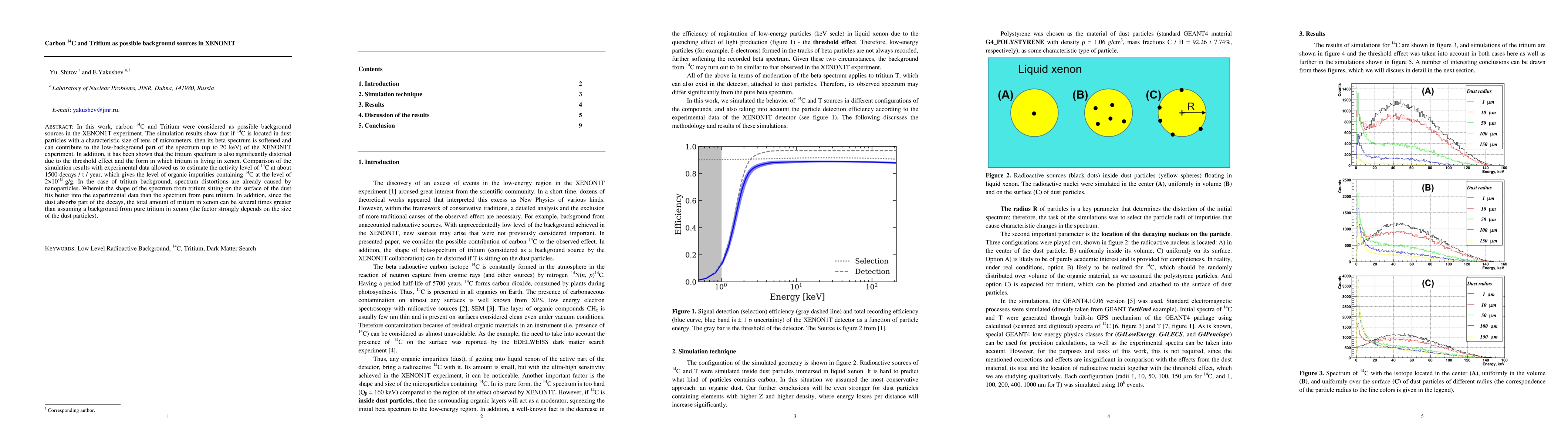 Thumbnail for Carbon $^{14}$C and Tritium as possible background sources in XENON1T