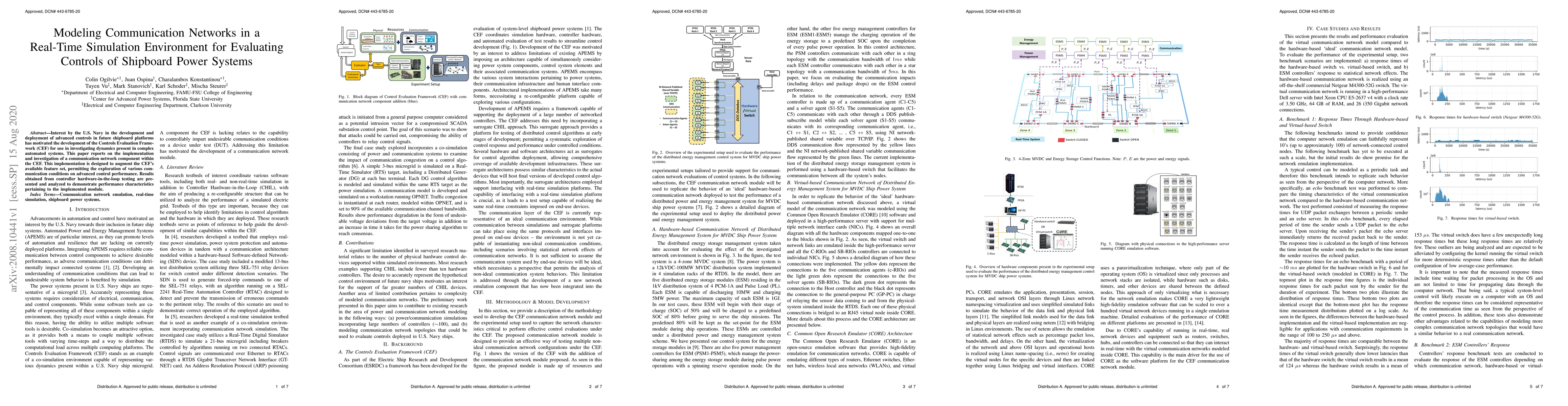 Thumbnail for Modeling Communication Networks in a Real-Time Simulation Environment
  for Evaluating Controls of Shipboard Power Systems
