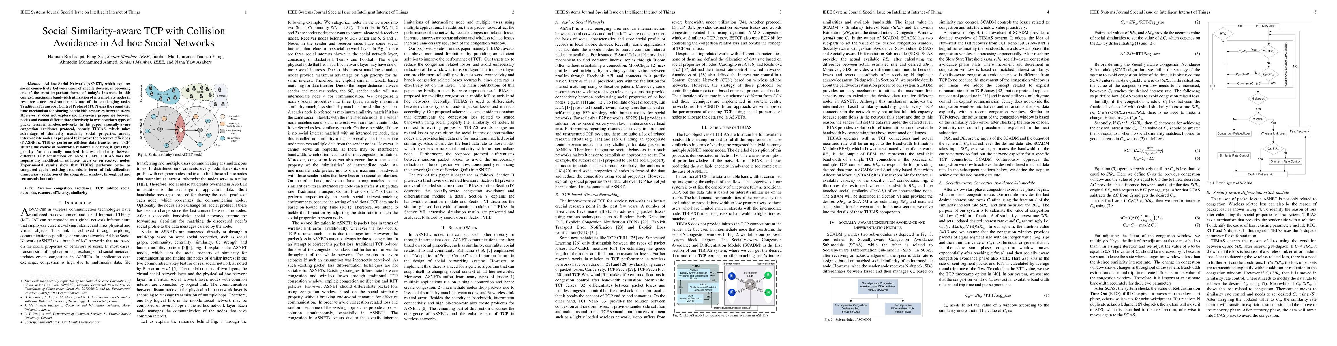 Thumbnail for Social-Similarity-aware TCP with Collision Avoidance in Ad-hoc Social
  Networks