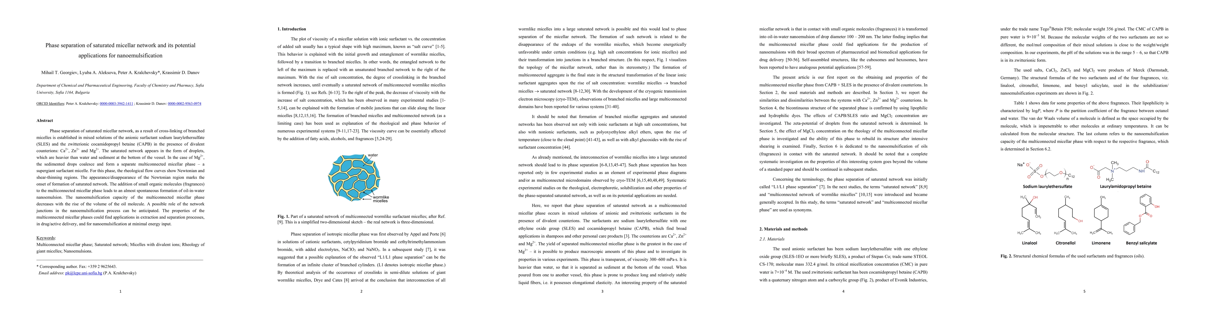 Thumbnail for Phase separation of saturated micellar network and its potential
  applications for nanoemulsification
