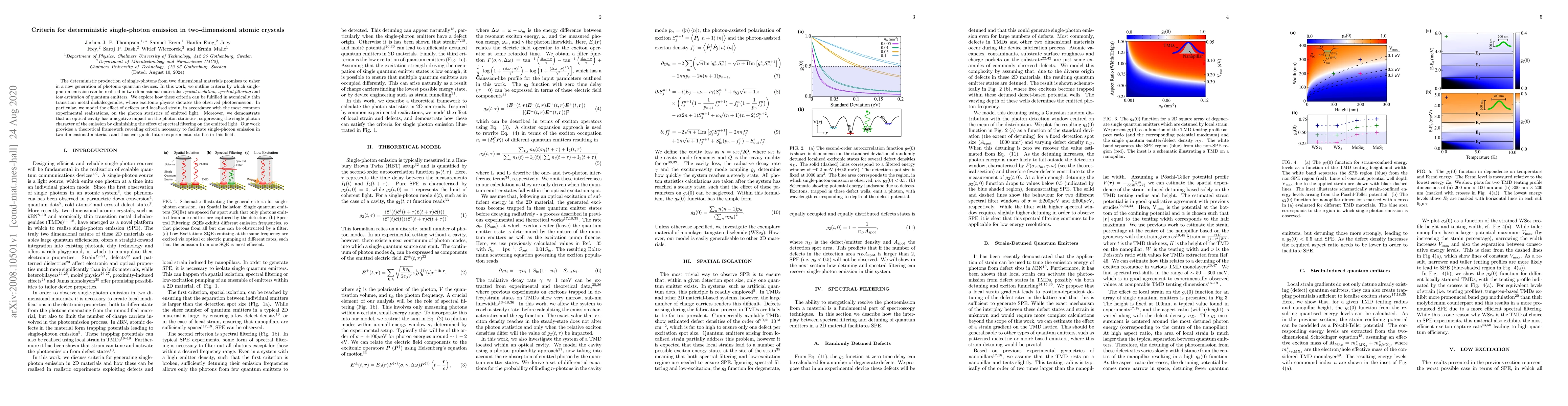 Thumbnail for Criteria for deterministic single-photon emission in two-dimensional
  atomic crystals