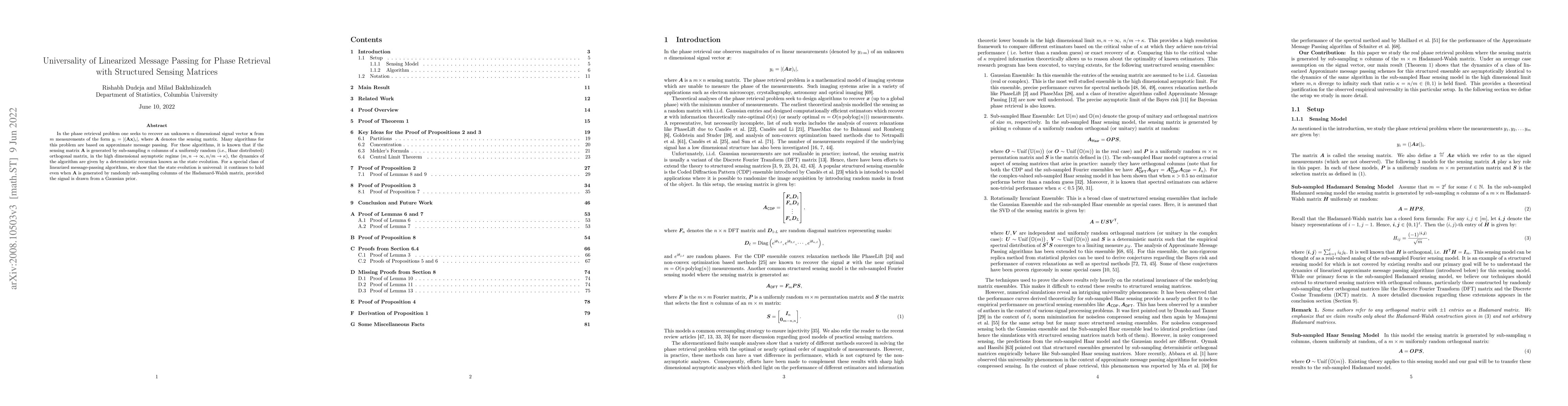 Thumbnail for Universality of Linearized Message Passing for Phase Retrieval with
  Structured Sensing Matrices