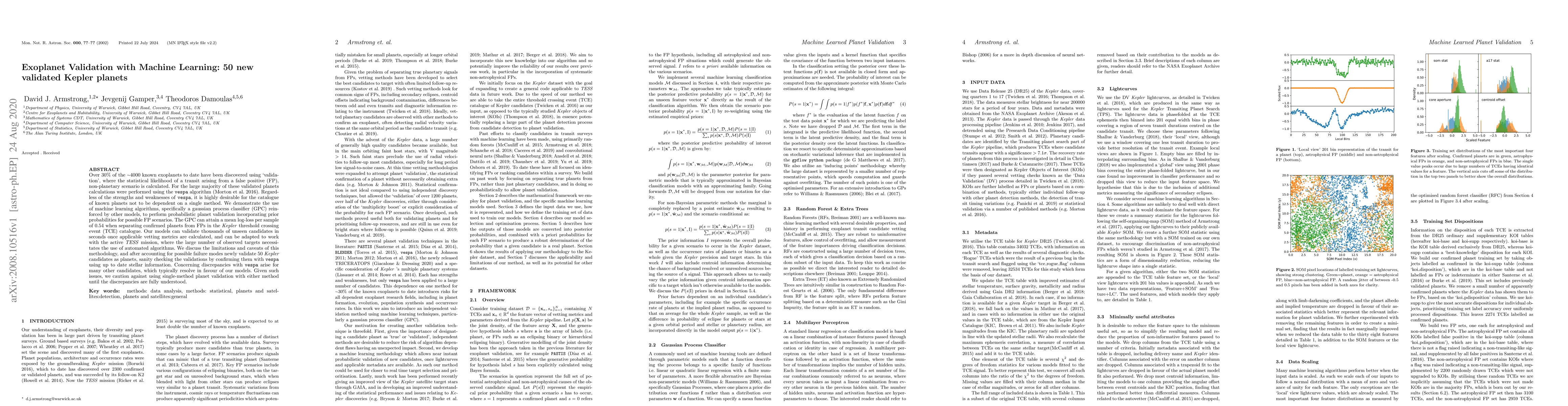 Thumbnail for Exoplanet Validation with Machine Learning: 50 new validated Kepler
  planets