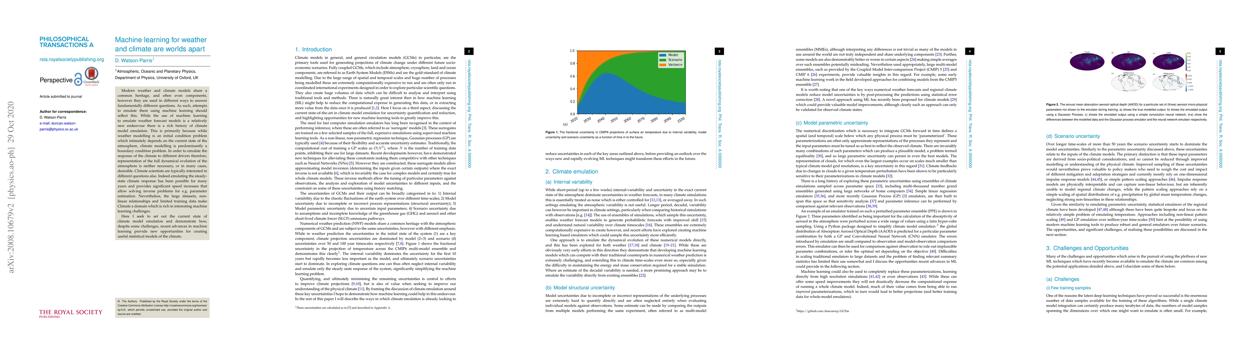Thumbnail for Machine learning for weather and climate are worlds apart