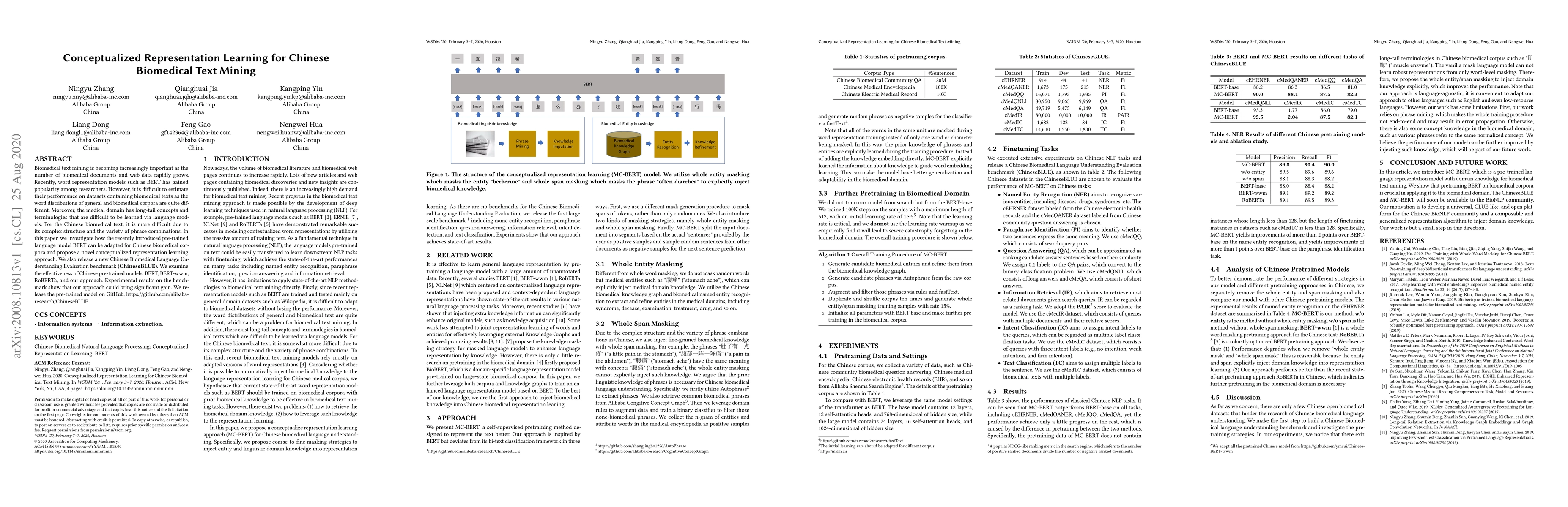 Thumbnail for Conceptualized Representation Learning for Chinese Biomedical Text
  Mining