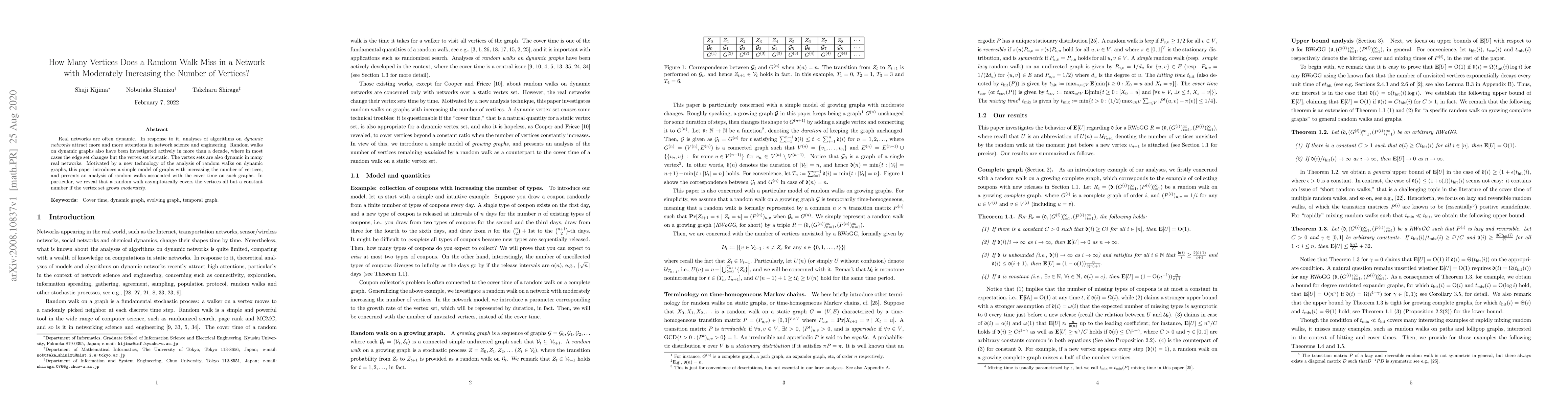 Thumbnail for How Many Vertices Does a Random Walk Miss in a Network with Moderately
  Increasing the Number of Vertices?