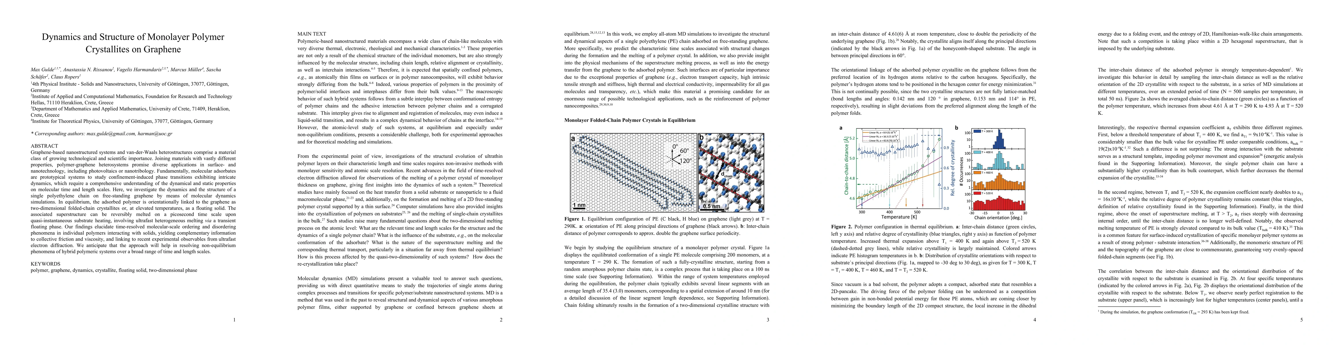 Thumbnail for Dynamics and Structure of Monolayer Polymer Crystallites on Graphene