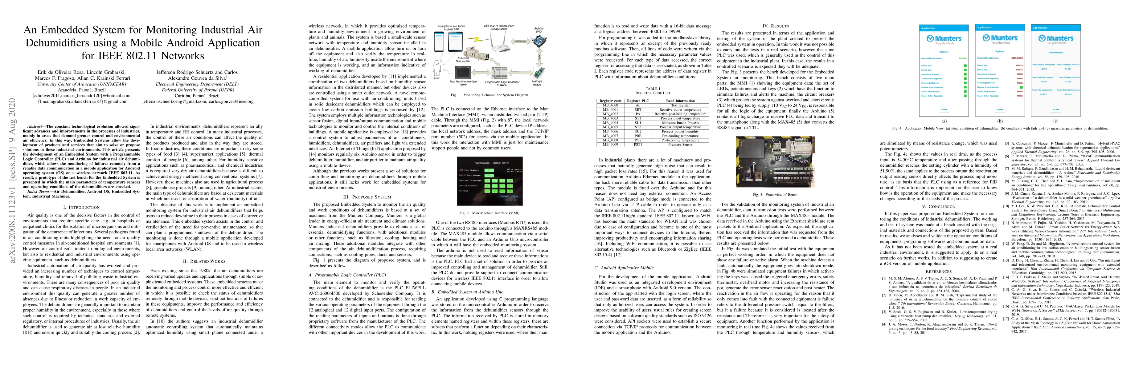 Thumbnail for An Embedded System for Monitoring Industrial Air Dehumidifiers using a
  Mobile Android Application for IEEE 802.11 Networks