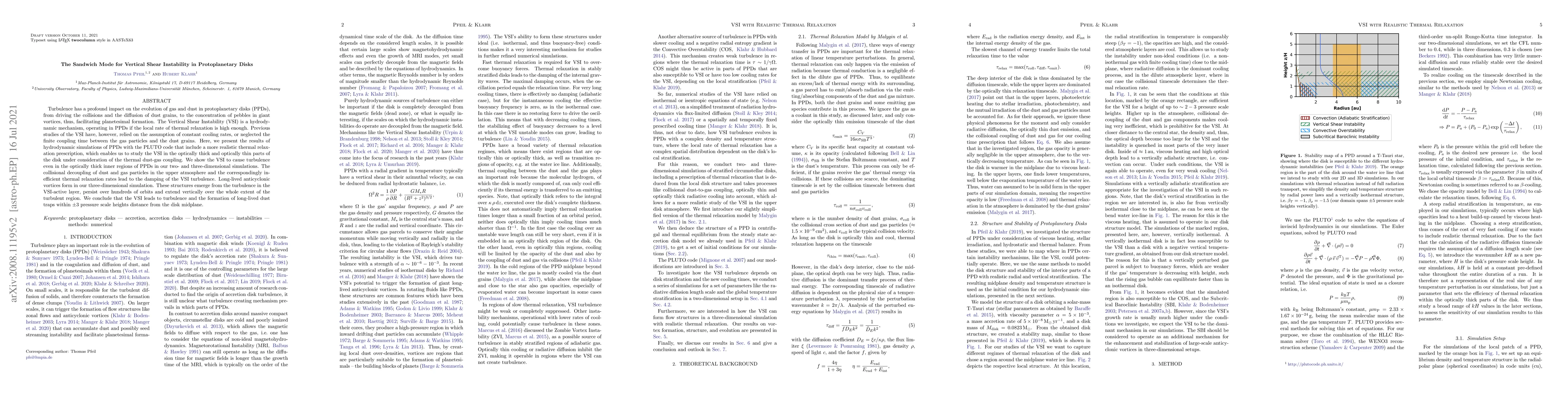 Thumbnail for The Sandwich Mode for Vertical Shear Instability in Protoplanetary Disks