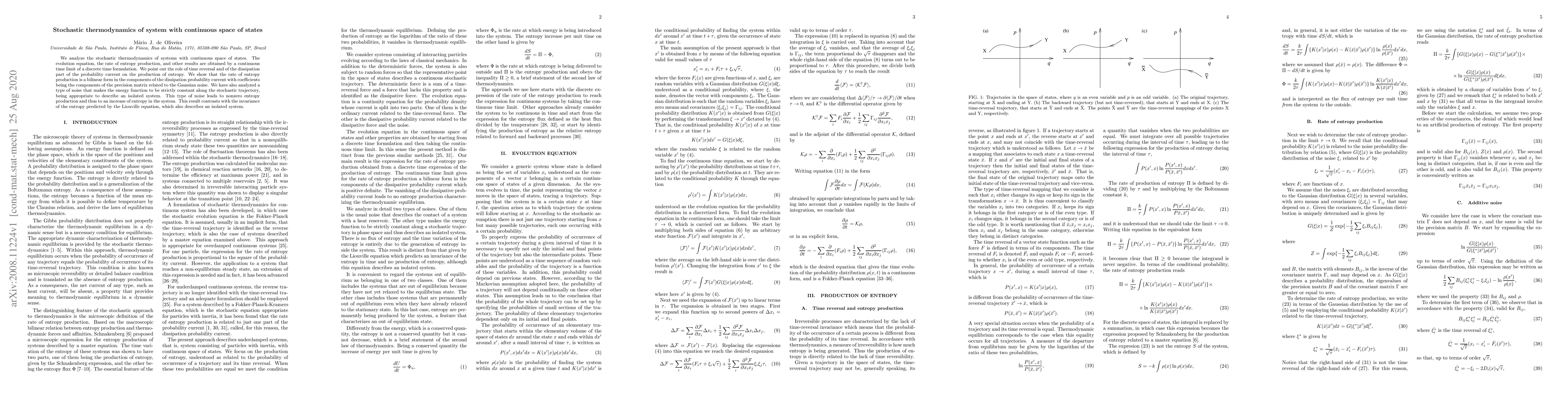Thumbnail for Stochastic thermodynamics of system with continuous space of states