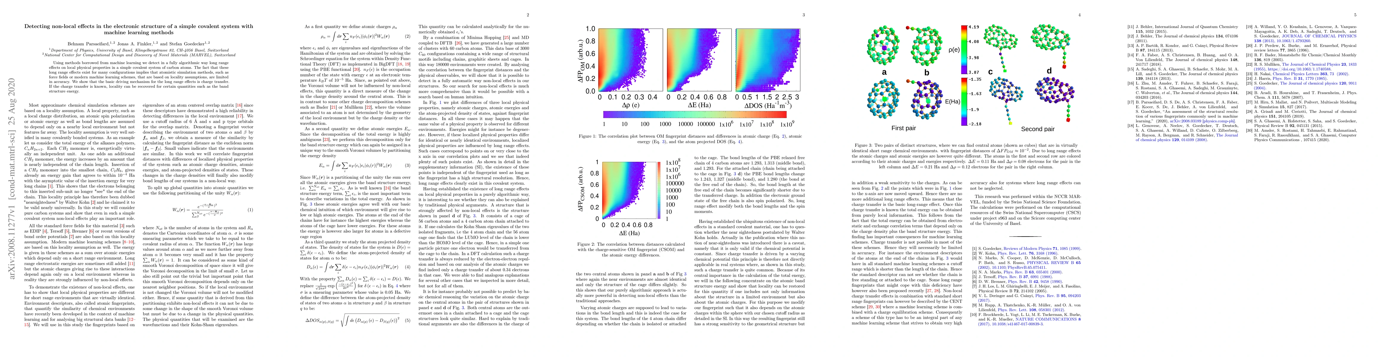 Thumbnail for Detecting non-local effects in the electronic structure of a simple
  covalent system with machine learning methods