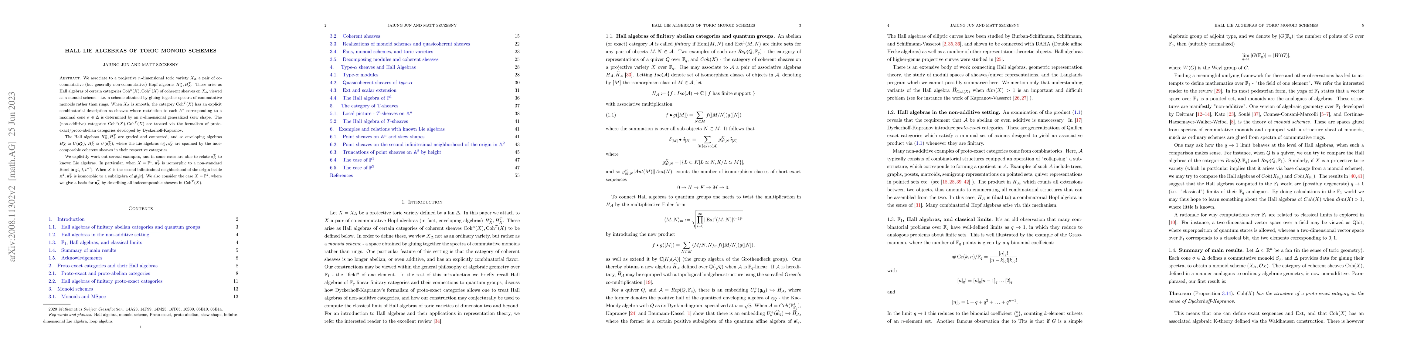 Thumbnail for Hall Lie algebras of toric monoid schemes