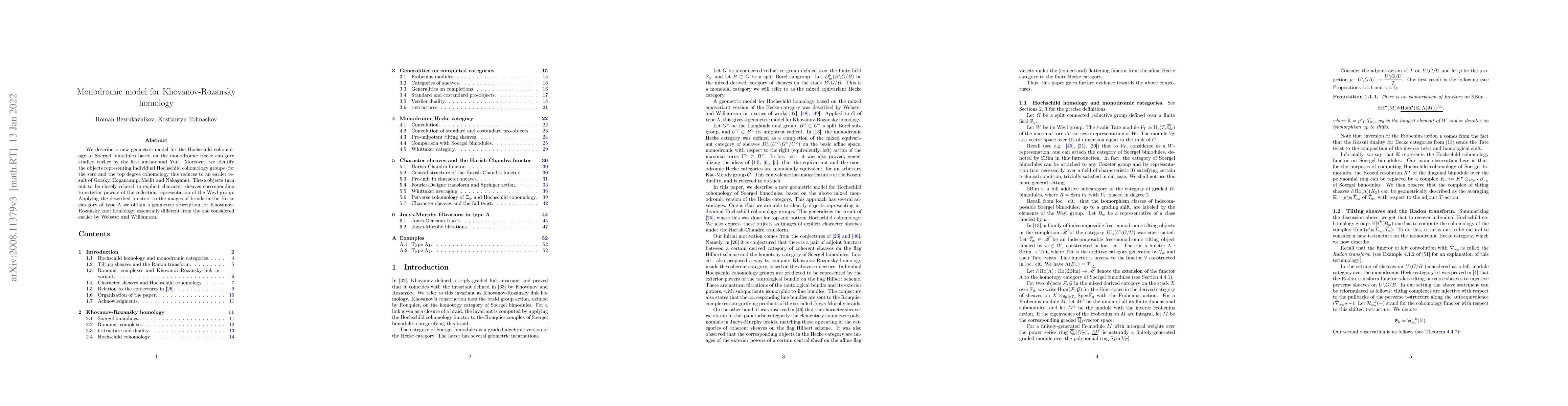 Thumbnail for Monodromic model for Khovanov-Rozansky homology