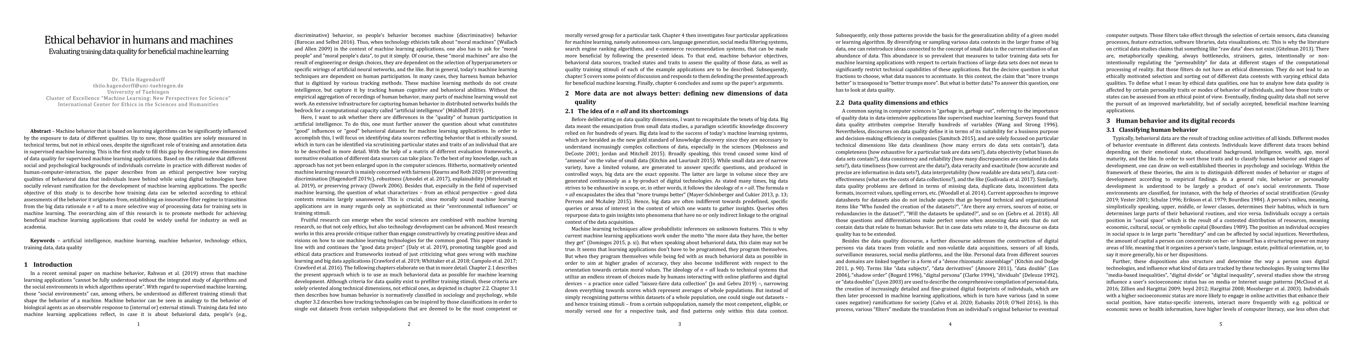 Thumbnail for Ethical behavior in humans and machines -- Evaluating training data
  quality for beneficial machine learning