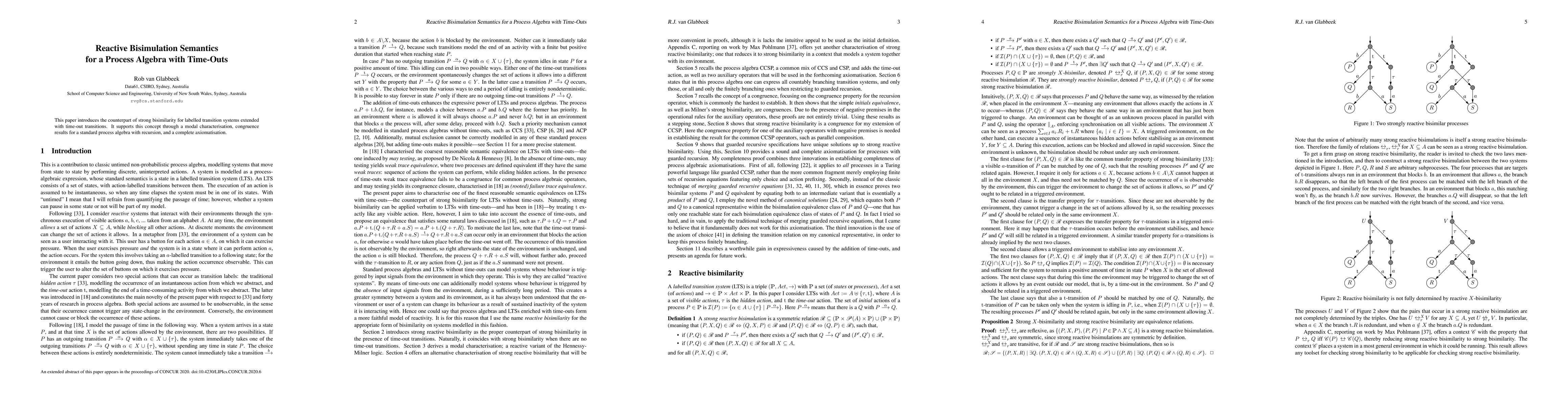 Thumbnail for Reactive Bisimulation Semantics for a Process Algebra with Time-Outs