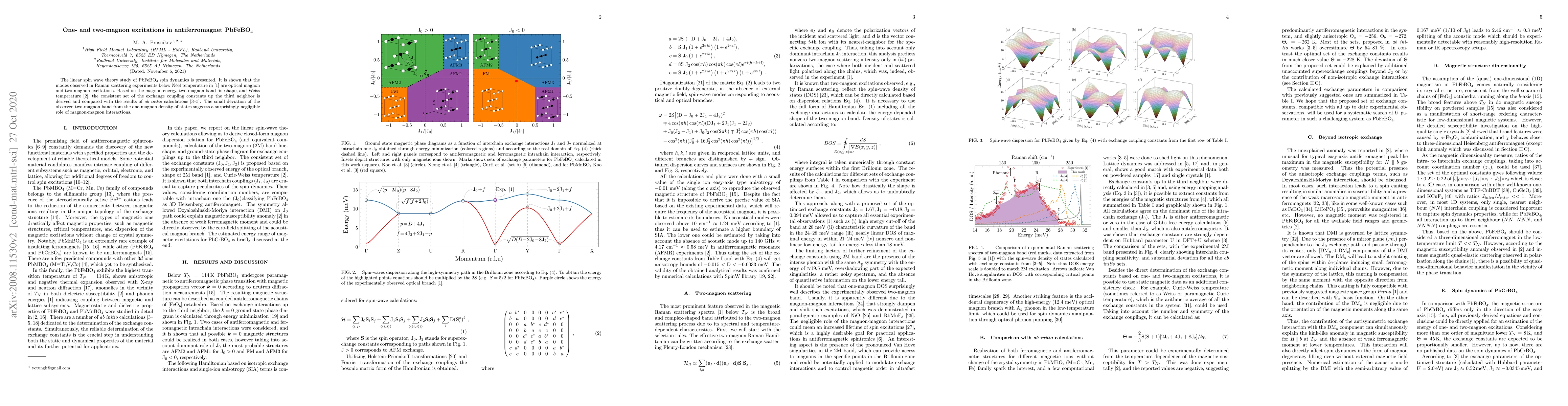 Thumbnail for One- and two-magnon excitations in antiferromagnet PbFeBO4
