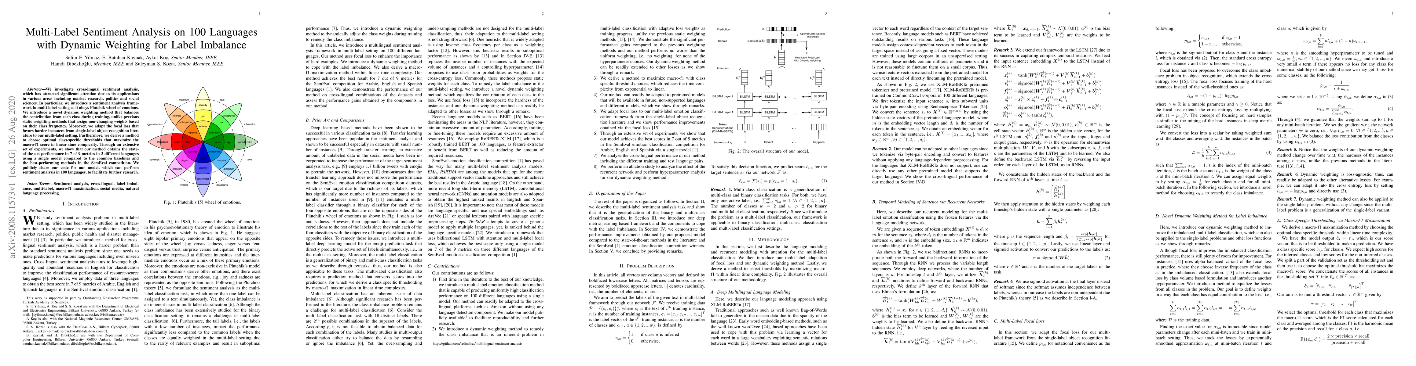 Thumbnail for Multi-Label Sentiment Analysis on 100 Languages with Dynamic Weighting
  for Label Imbalance
