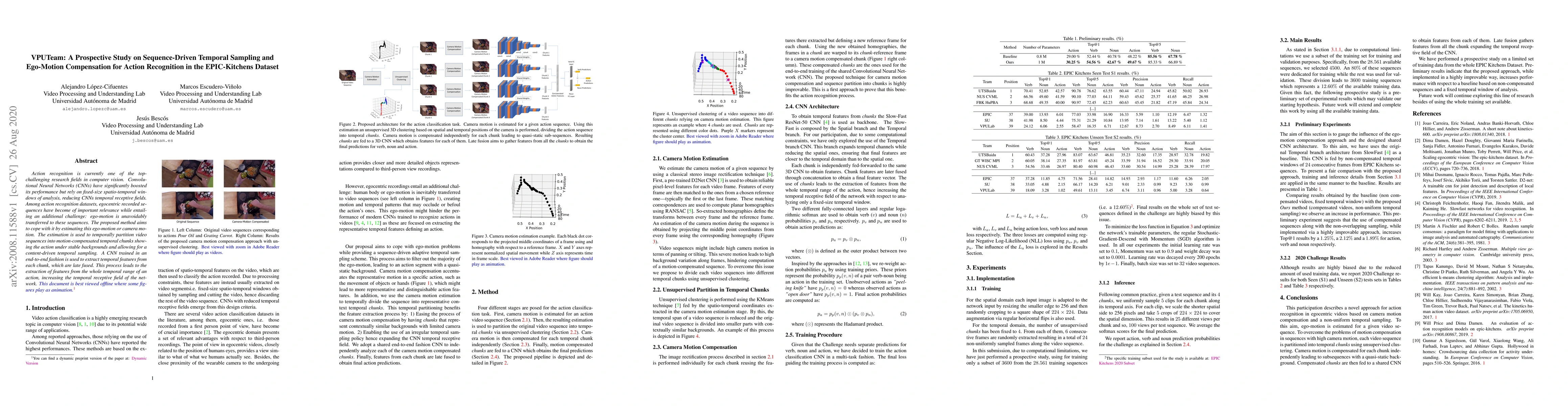 Thumbnail for A Prospective Study on Sequence-Driven Temporal Sampling and Ego-Motion
  Compensation for Action Recognition in the EPIC-Kitchens Dataset