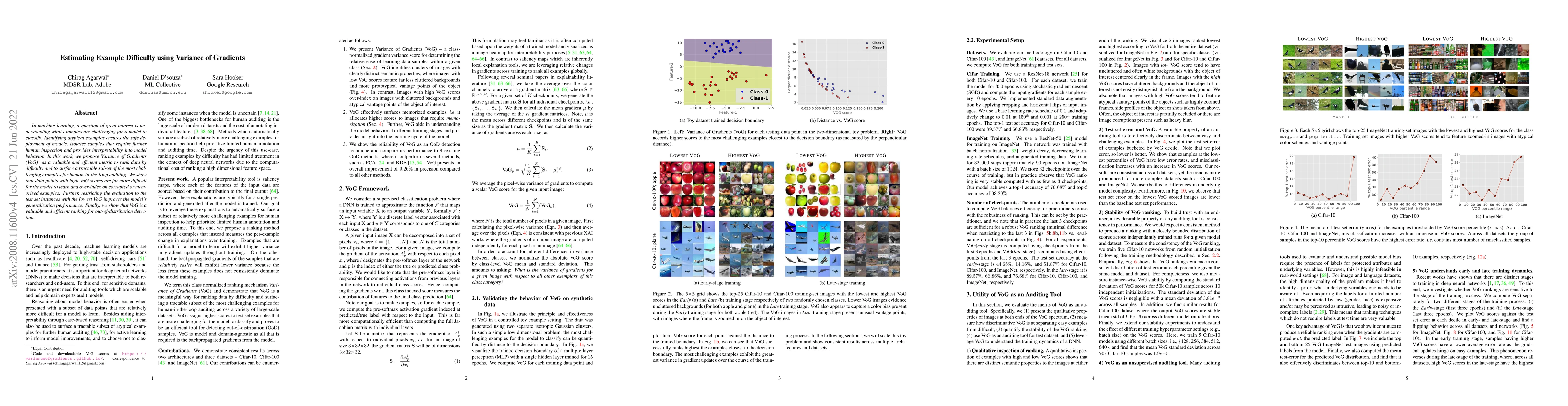 Thumbnail for Estimating Example Difficulty Using Variance of Gradients