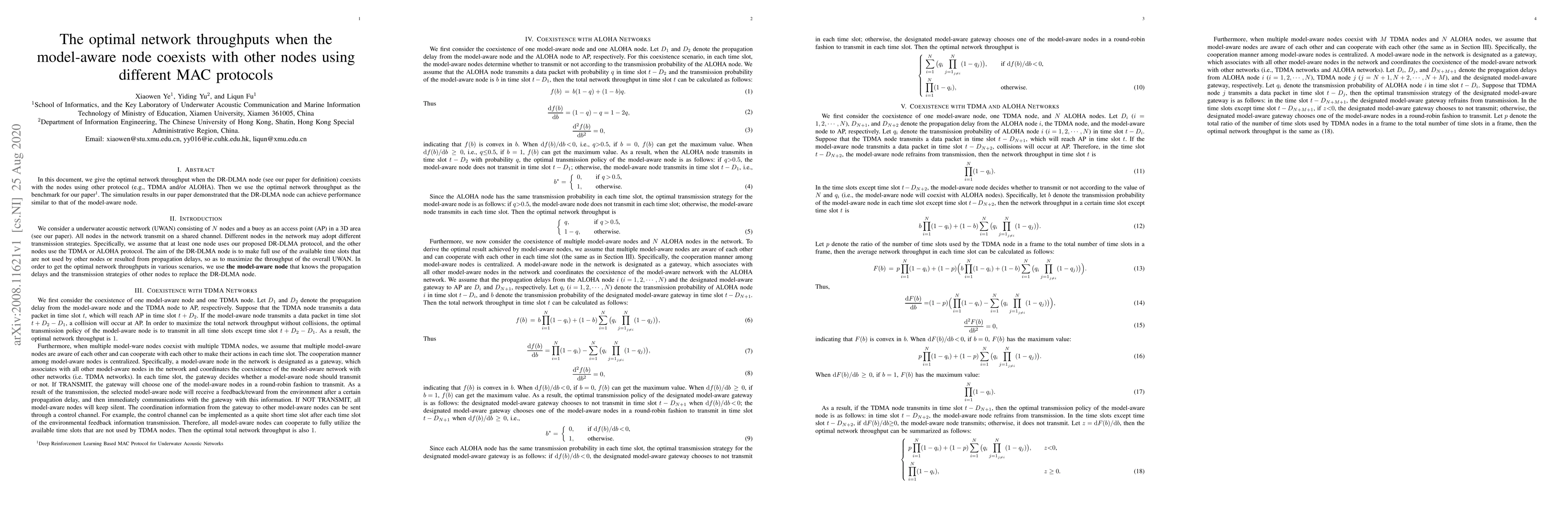 Thumbnail for The optimal network throughputs when the model-aware node coexists with
  other nodes using different MAC protocols