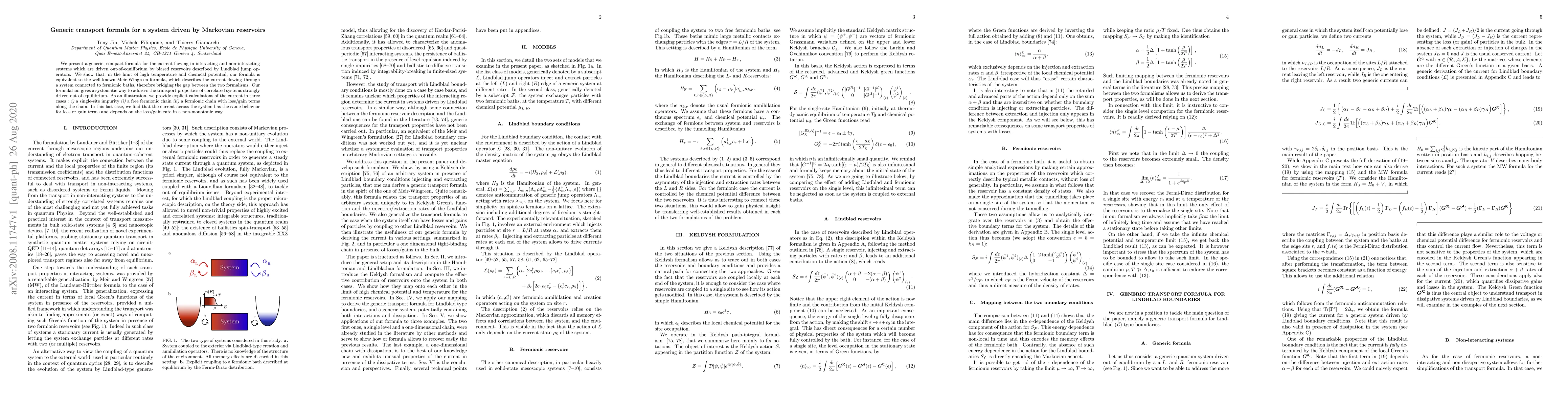 Thumbnail for Generic transport formula for a system driven by Markovian reservoirs