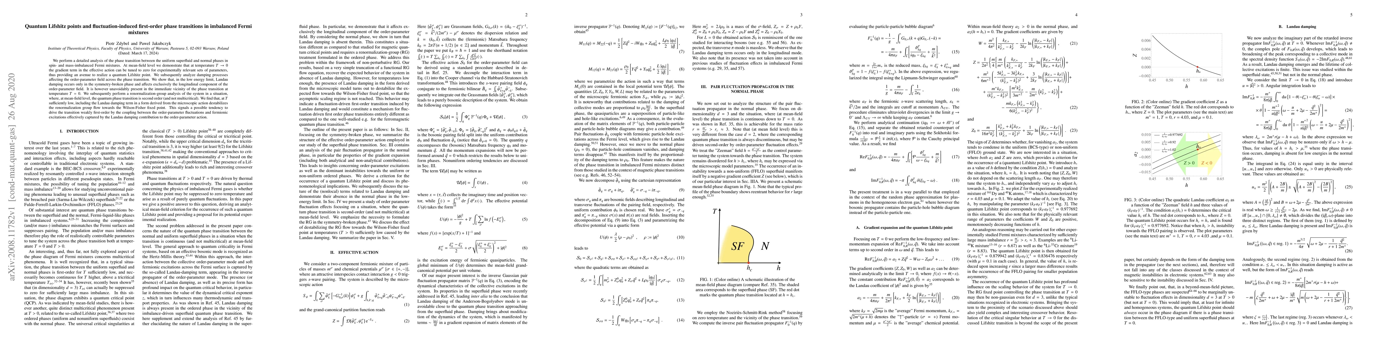 Thumbnail for Quantum Lifshitz points and fluctuation-induced first-order phase
  transitions in imbalanced Fermi mixtures