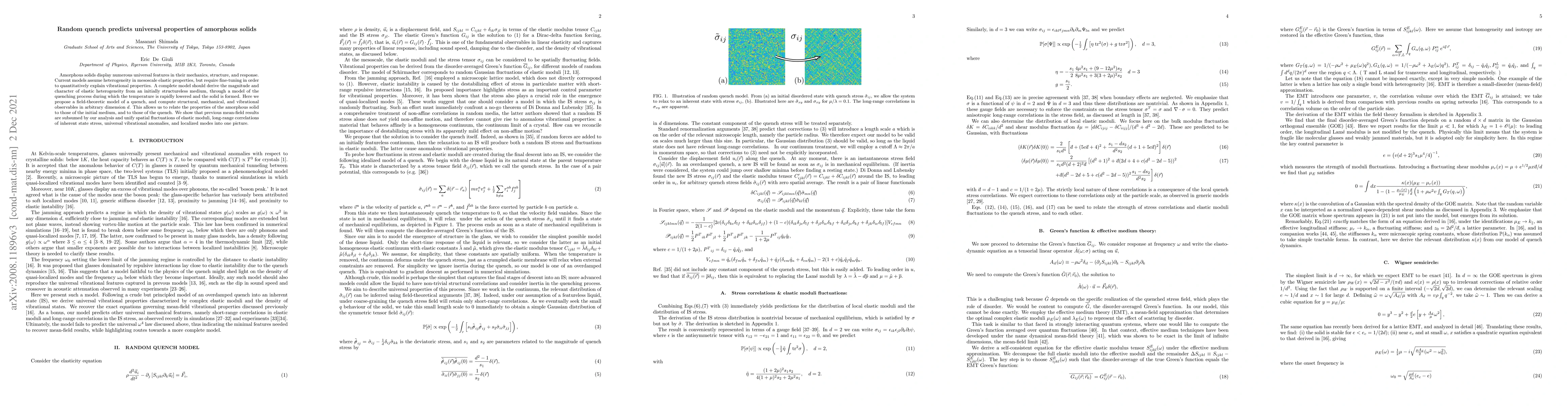 Thumbnail for Random quench predicts universal properties of amorphous solids