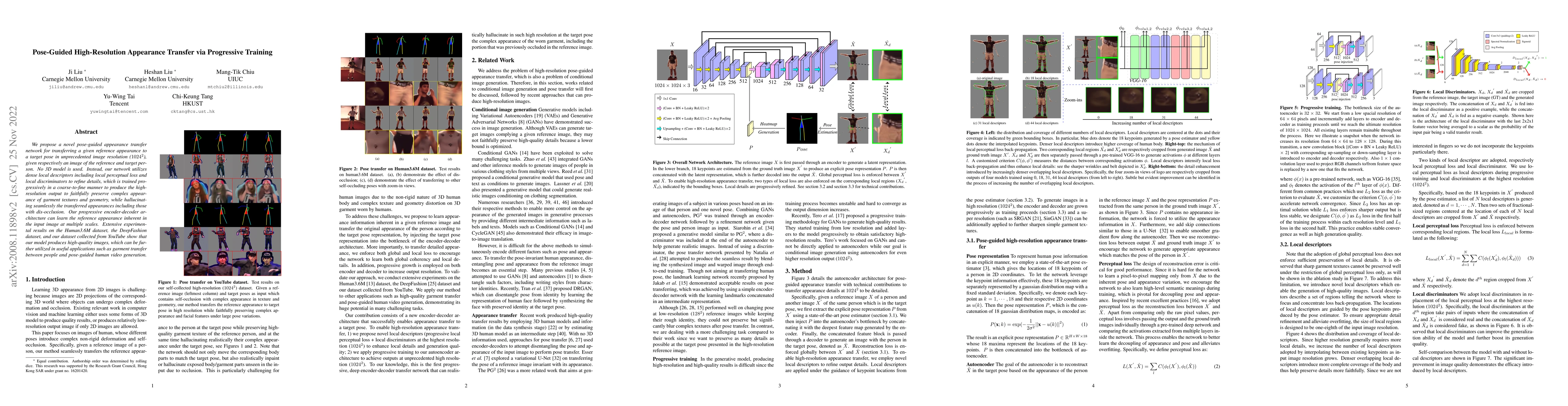 Thumbnail for Pose-Guided High-Resolution Appearance Transfer via Progressive Training