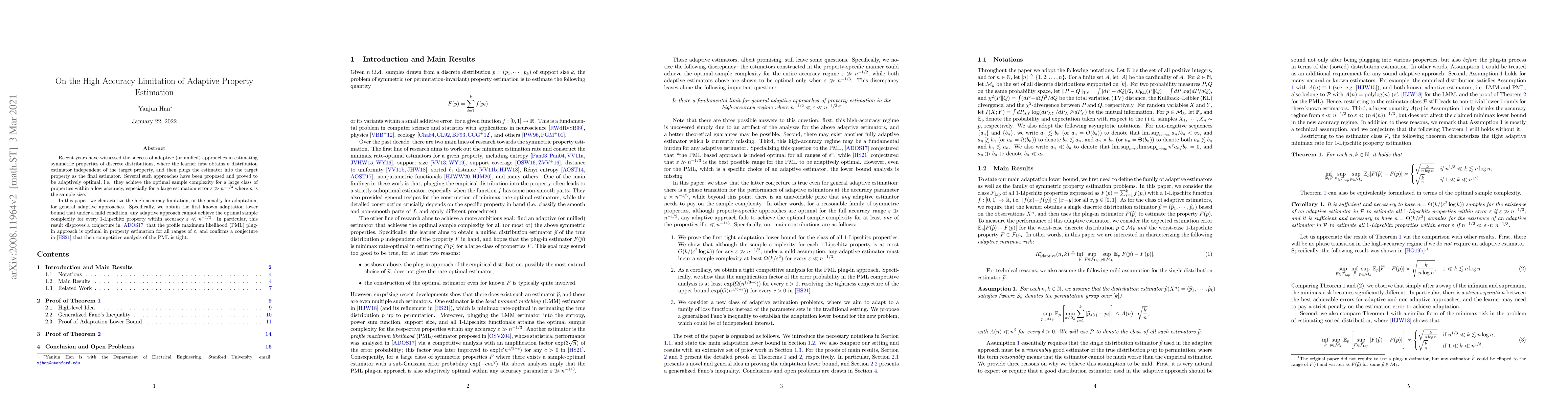 Thumbnail for On the High Accuracy Limitation of Adaptive Property Estimation