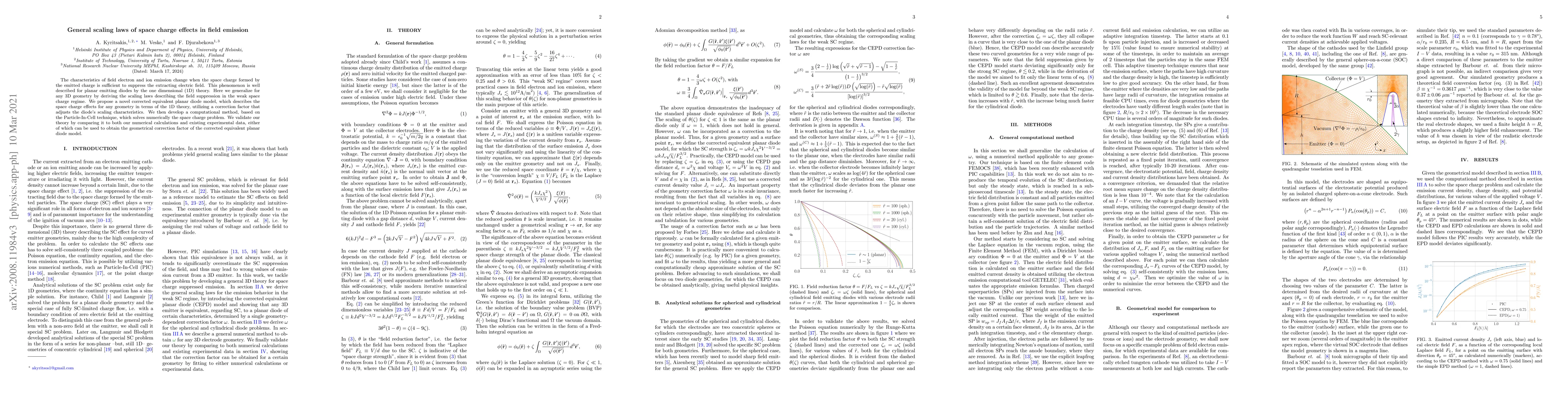 Thumbnail for General scaling laws of space charge effects in field emission