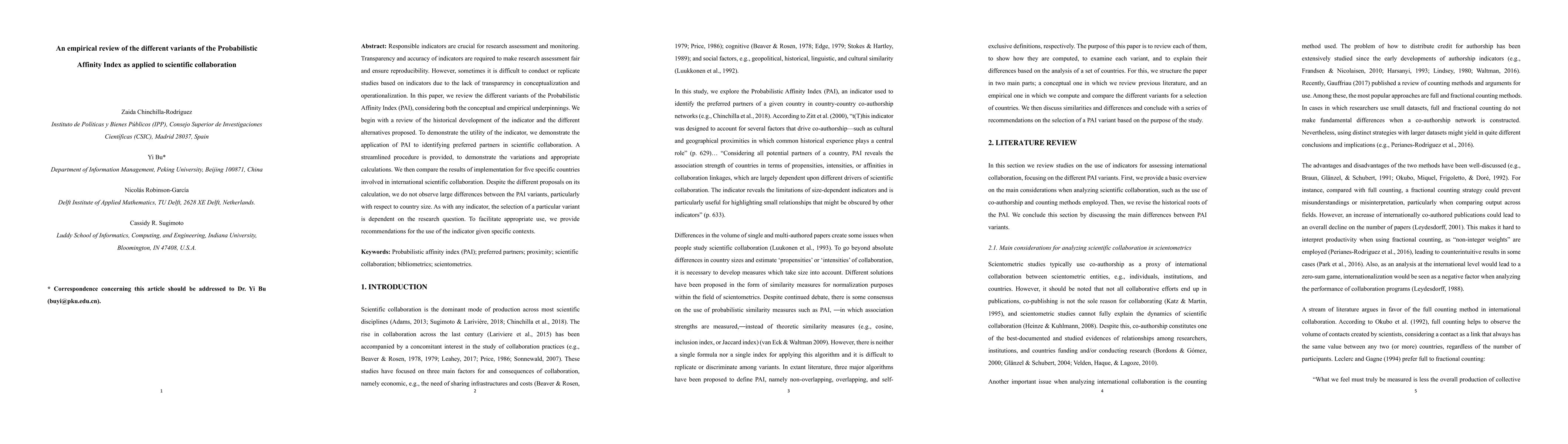 Thumbnail for An empirical review of the different variants of the Probabilistic
  Affinity Index as applied to scientific collaboration