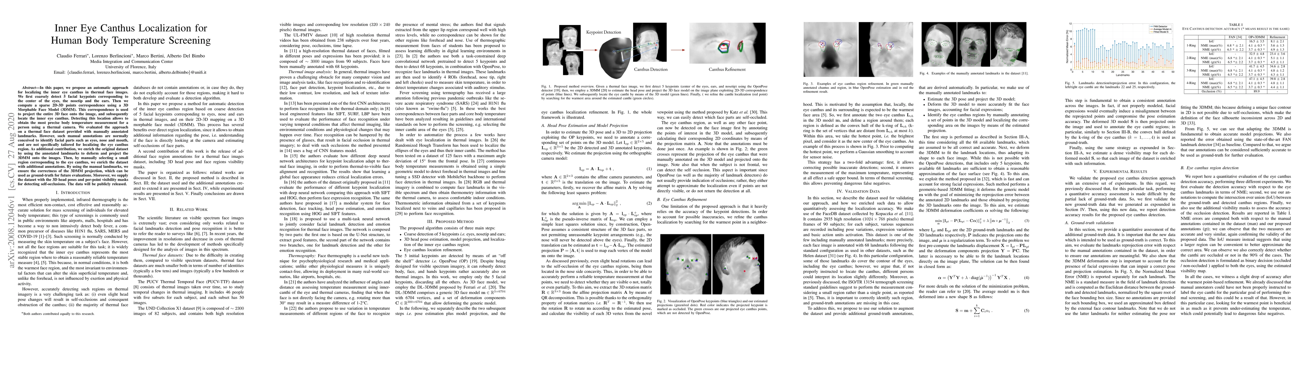 Thumbnail for Inner Eye Canthus Localization for Human Body Temperature Screening