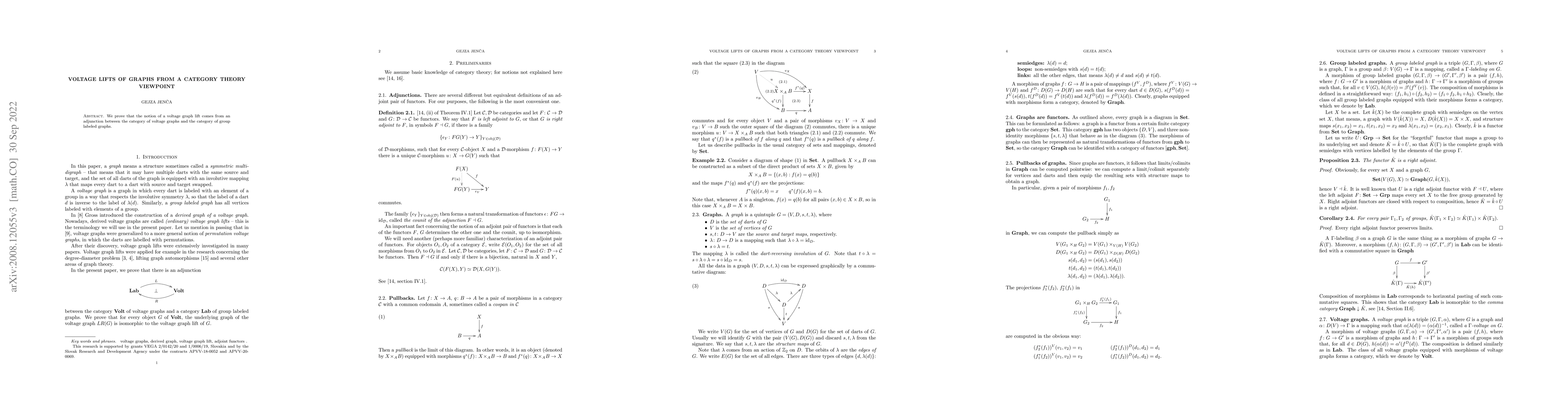 Thumbnail for Voltage lifts of graphs from a category theory viewpoint
