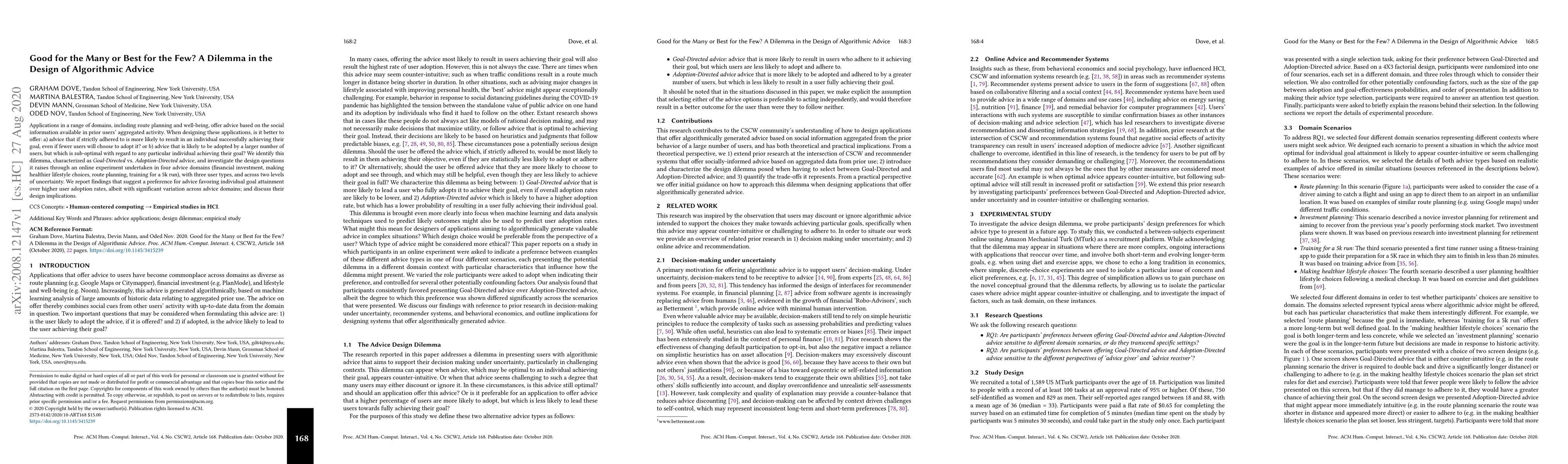Thumbnail for Good for the Many or Best for the Few? A Dilemma in the Design of
  Algorithmic Advice