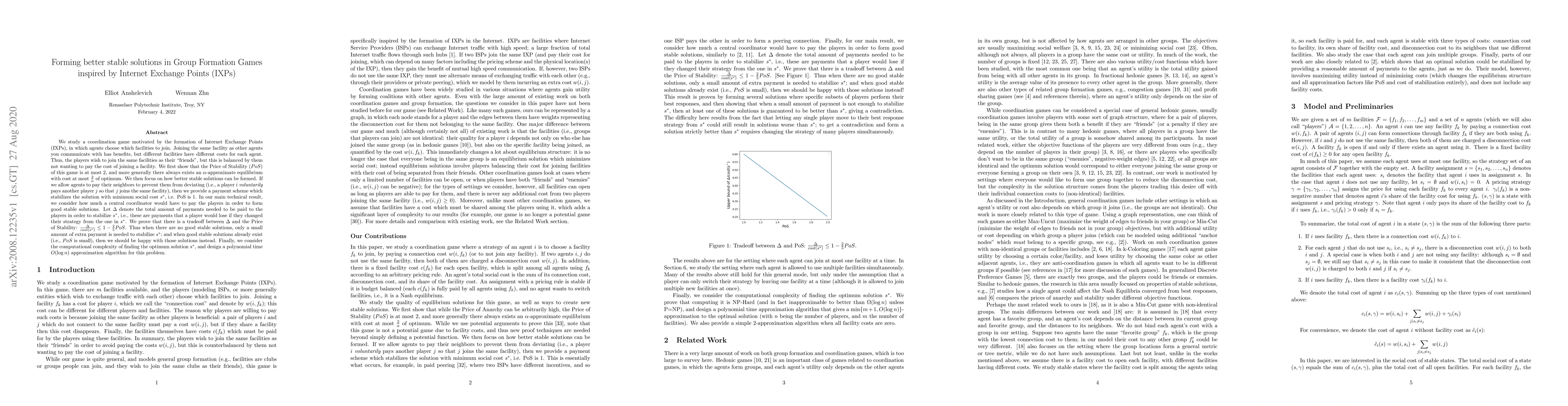 Thumbnail for Forming better stable solutions in Group Formation Games inspired by
  Internet Exchange Points (IXPs)