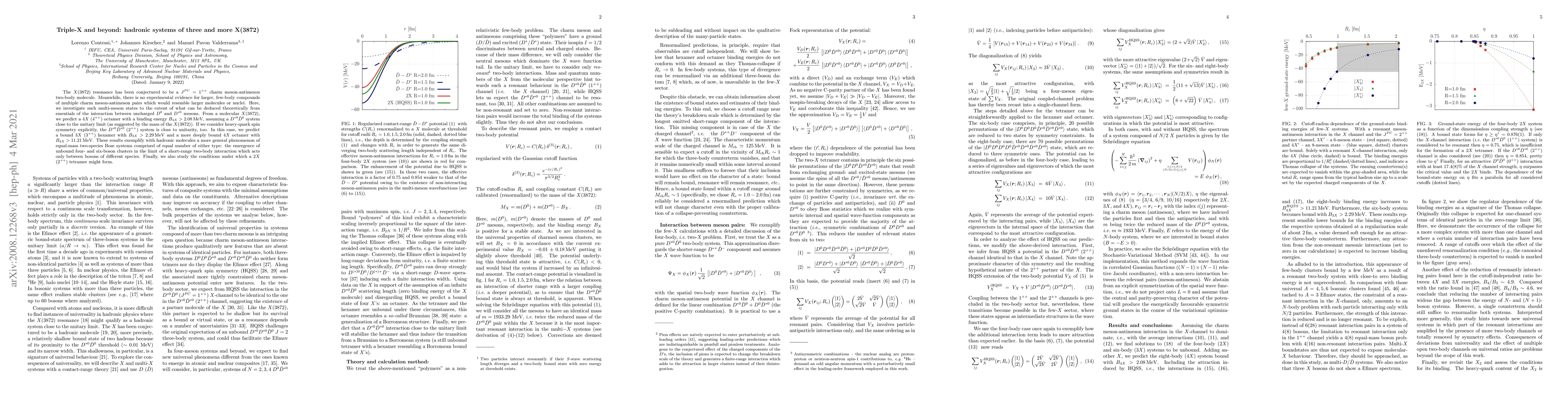 Thumbnail for Triple-X and beyond: hadronic systems of three and more X(3872)