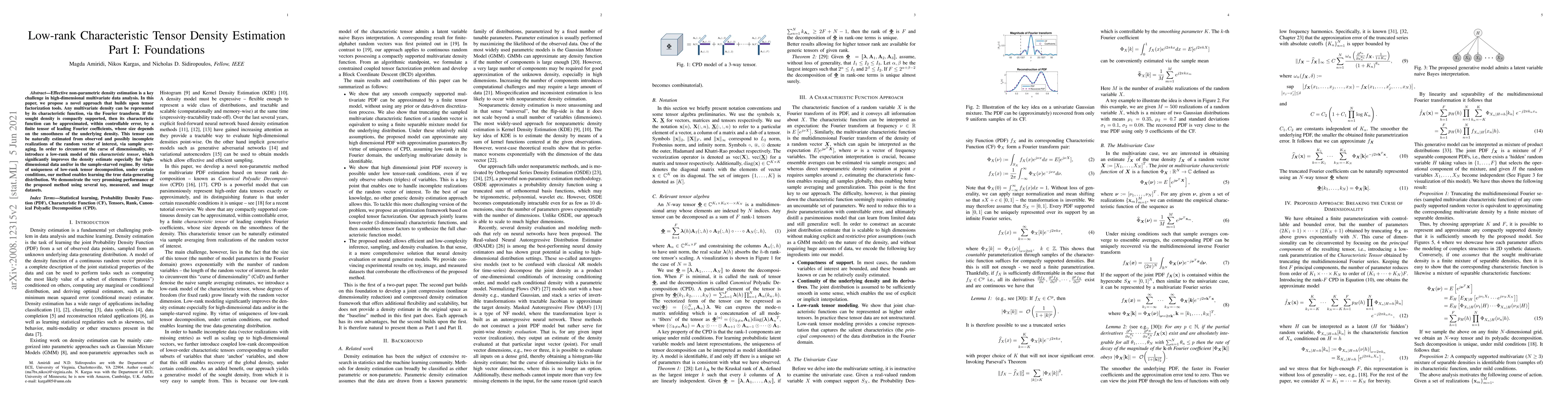 Thumbnail for Low-rank Characteristic Tensor Density Estimation Part I: Foundations