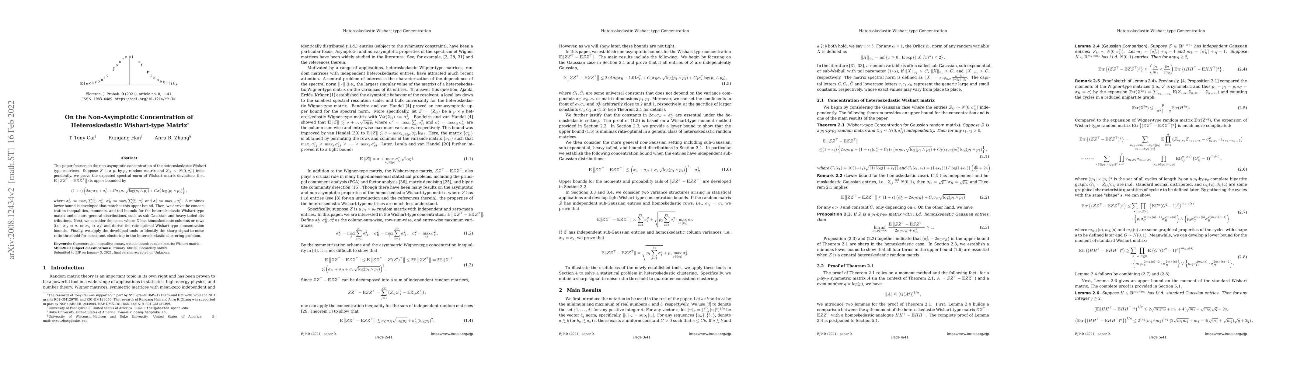 Thumbnail for On the Non-Asymptotic Concentration of Heteroskedastic Wishart-type
  Matrix