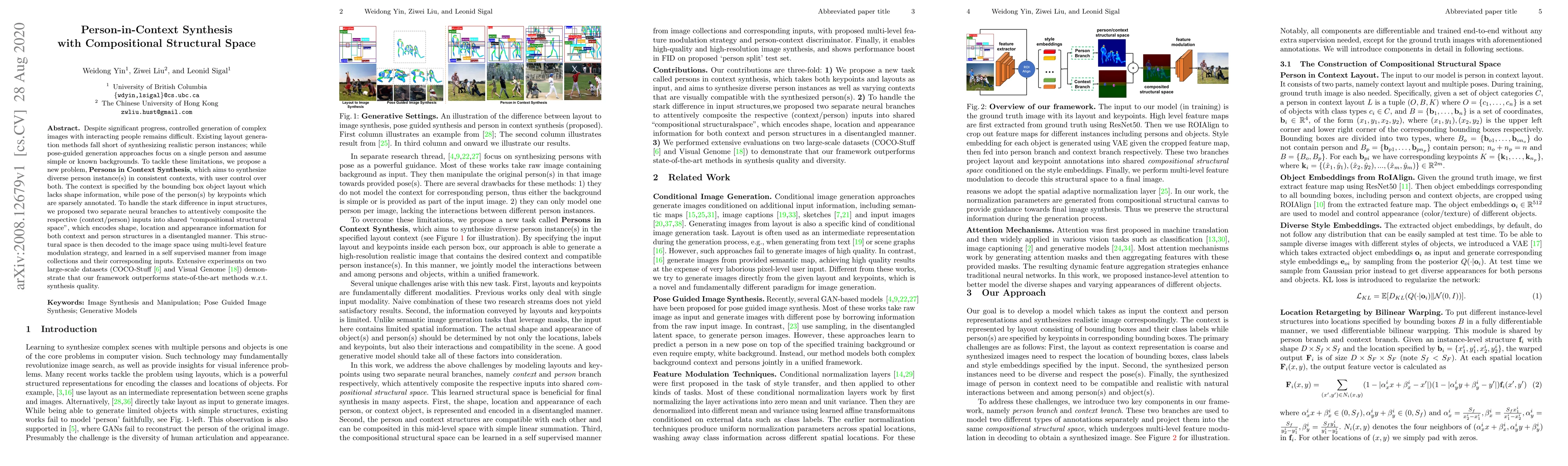 Thumbnail for Person-in-Context Synthesiswith Compositional Structural Space