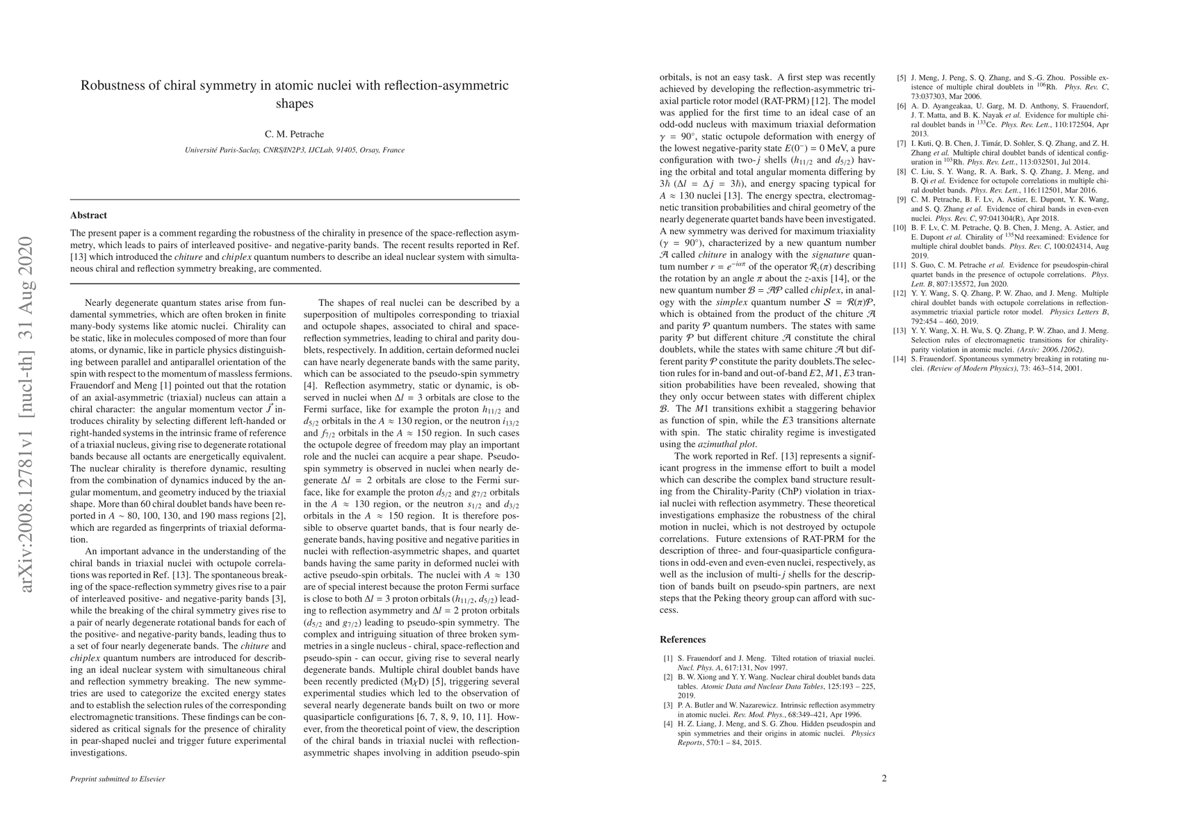 Thumbnail for Robustness of chiral symmetry in atomic nuclei with
  reflection-asymmetric shapes