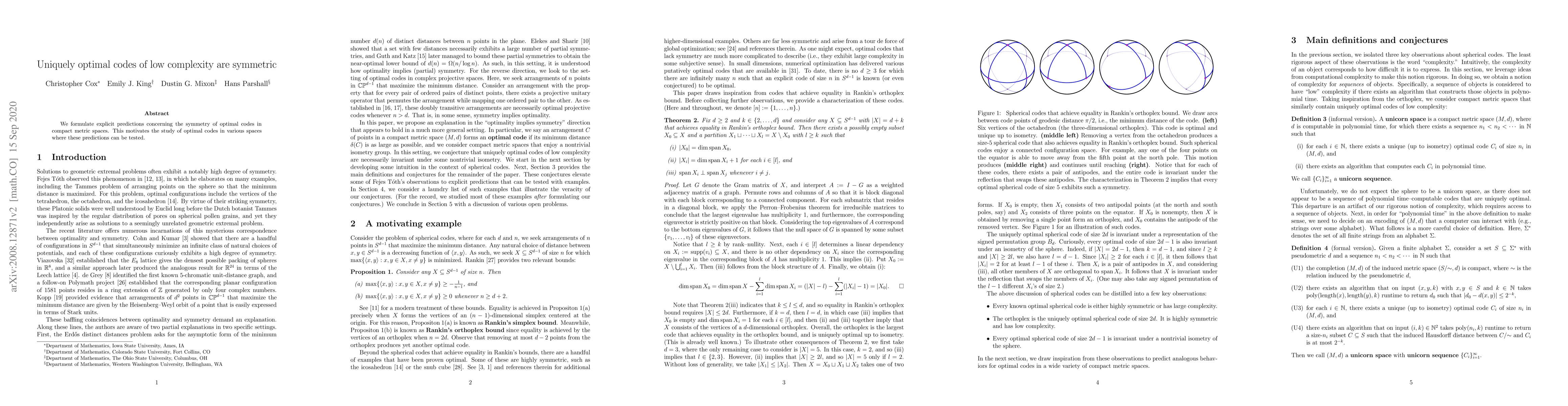 Thumbnail for Uniquely optimal codes of low complexity are symmetric