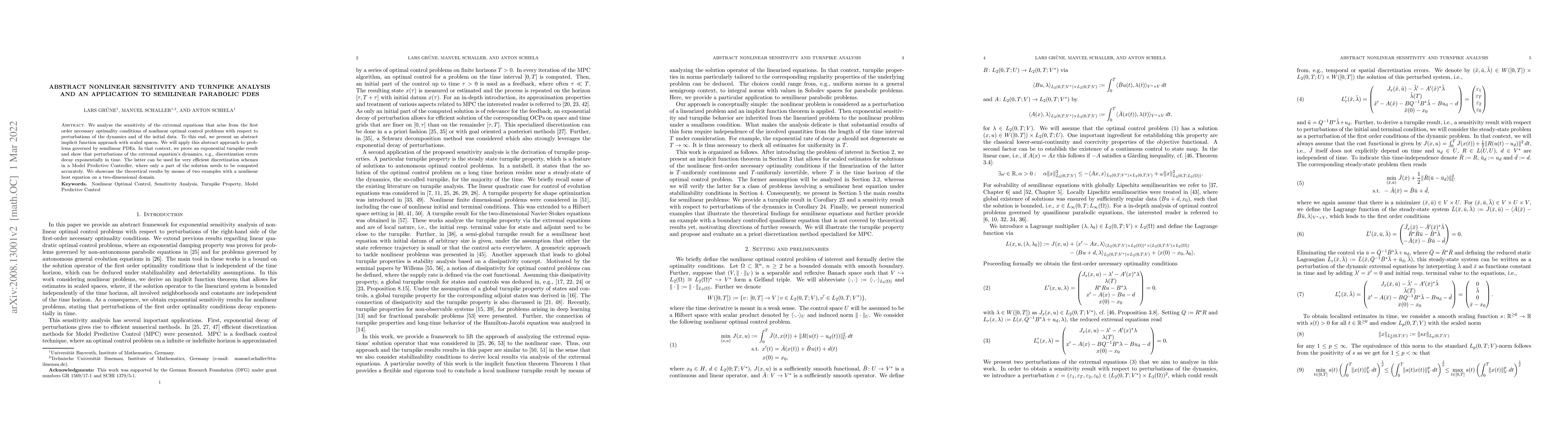 Thumbnail for Abstract nonlinear sensitivity and turnpike analysis and an application
  to semilinear parabolic PDEs