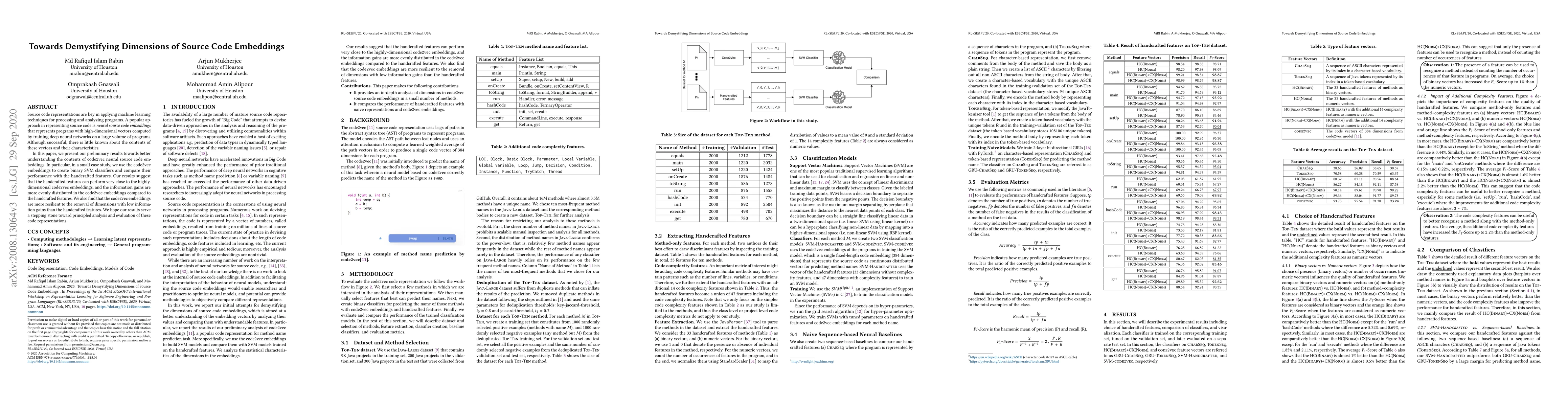 Thumbnail for Towards Demystifying Dimensions of Source Code Embeddings
